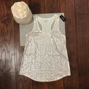 Express Sequin Racerback Top